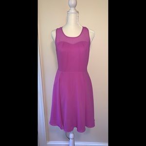 Express Fit & Flair Dress, Pink/Purple, Size 6